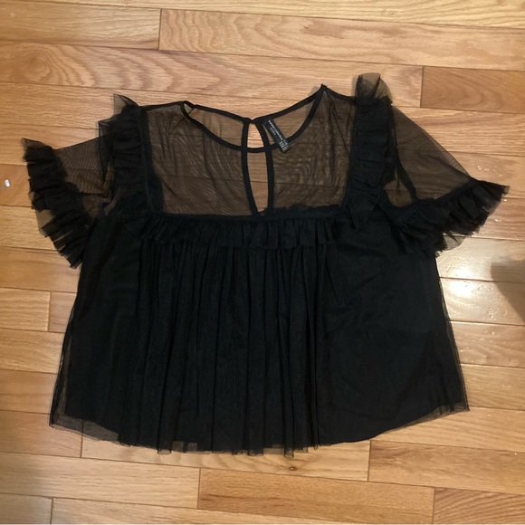 Zara black sheer top - Picture 4 of 4